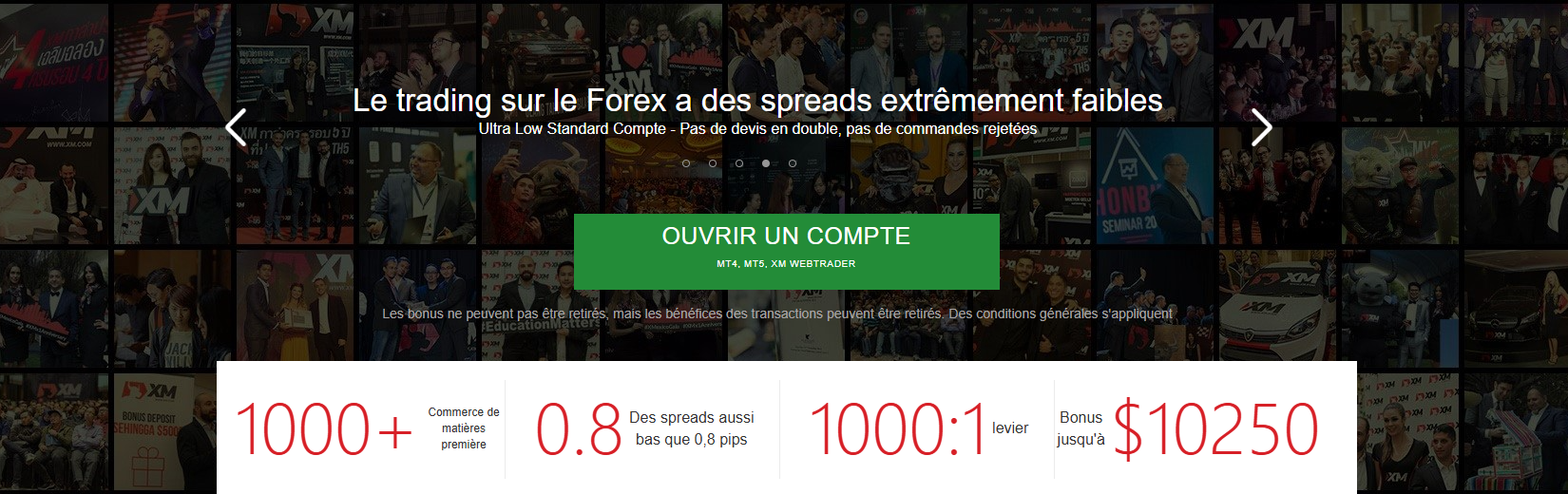 Enregistrement de compte Forex XM